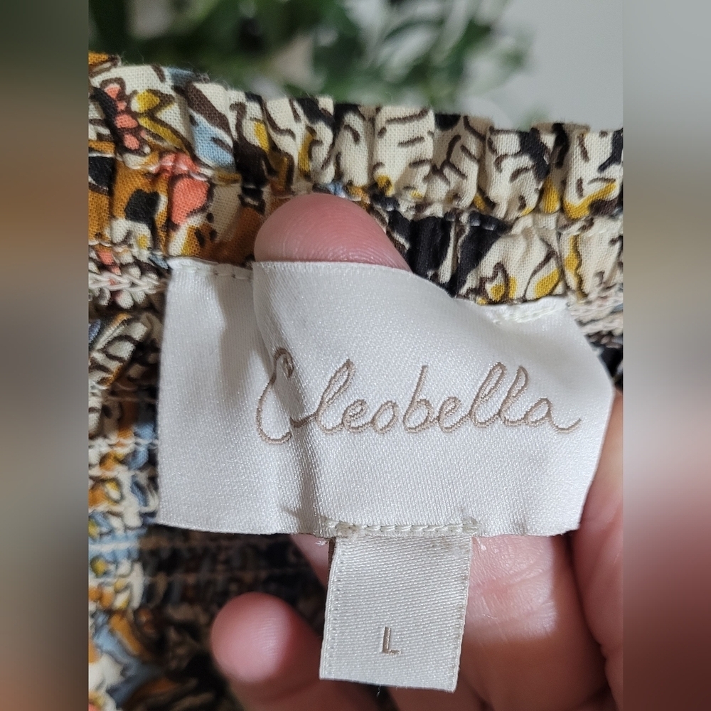 Cleobella Boho Tiered Maxi Dress Paisley Print, Spaghetti Straps, Large - Picture 5 of 9